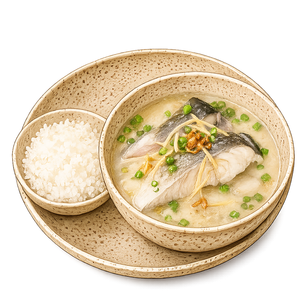 台湾産ミルクフィッシュのスープとご飯
